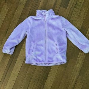 Purple furry zip up